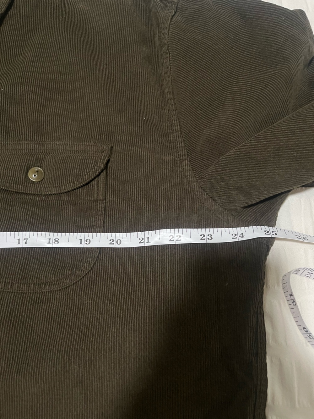 J. Crew Olive Green Corduroy Button-Down Overshirt - Picture 6 of 11